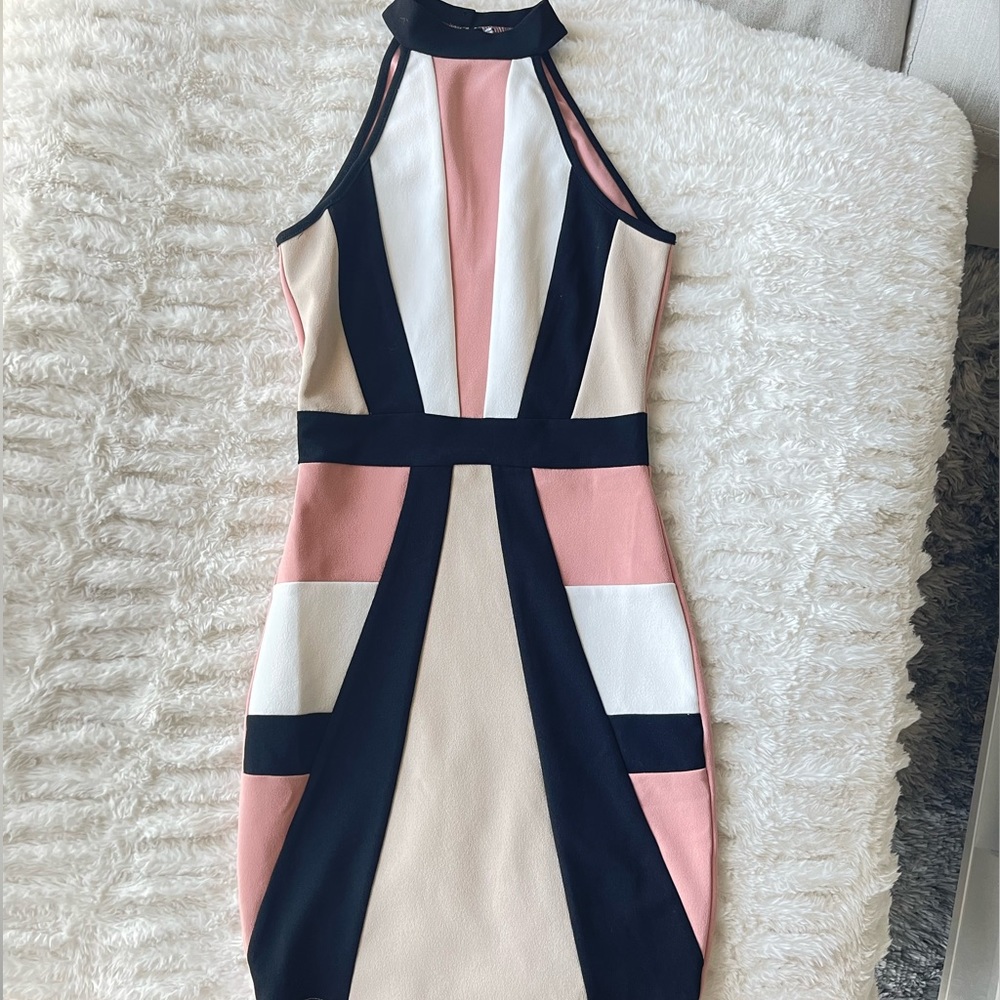 Color block mini dress